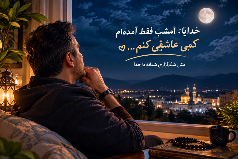 متن شکرگزاری شبانه با خدا؛ گفتوگوی عاشقانه