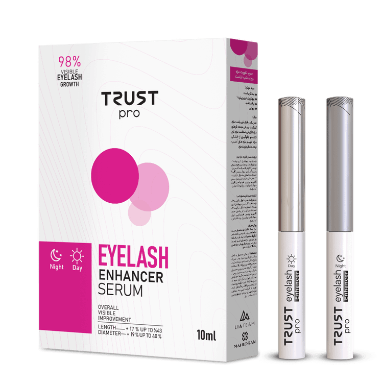 سرم تقویت و رشد مژه تراست trust رشد مژه ضخامت مژه ابرسان